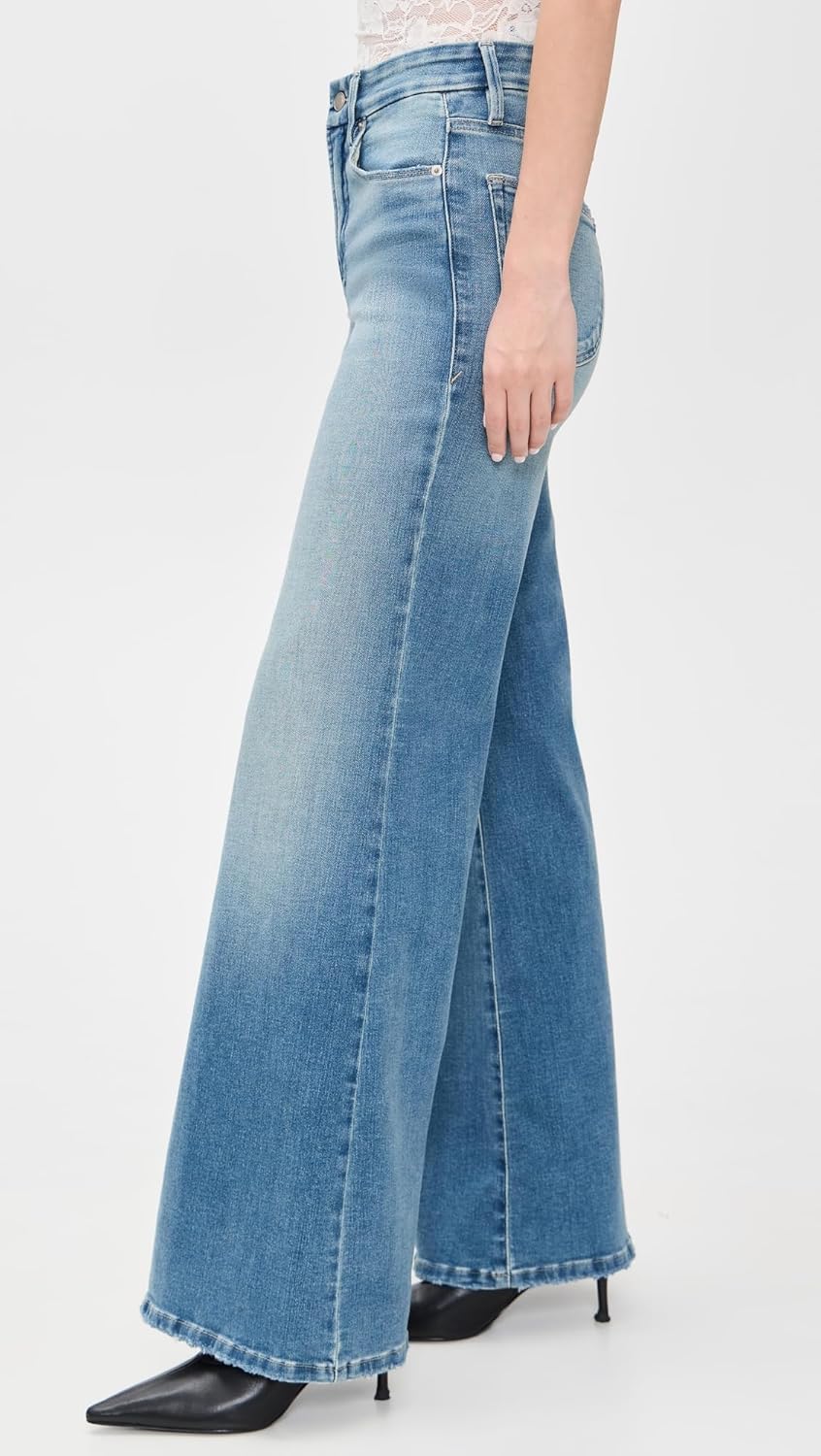 Good American Women's Soft Tech Good Waist Palazzo Jeans - Image 4