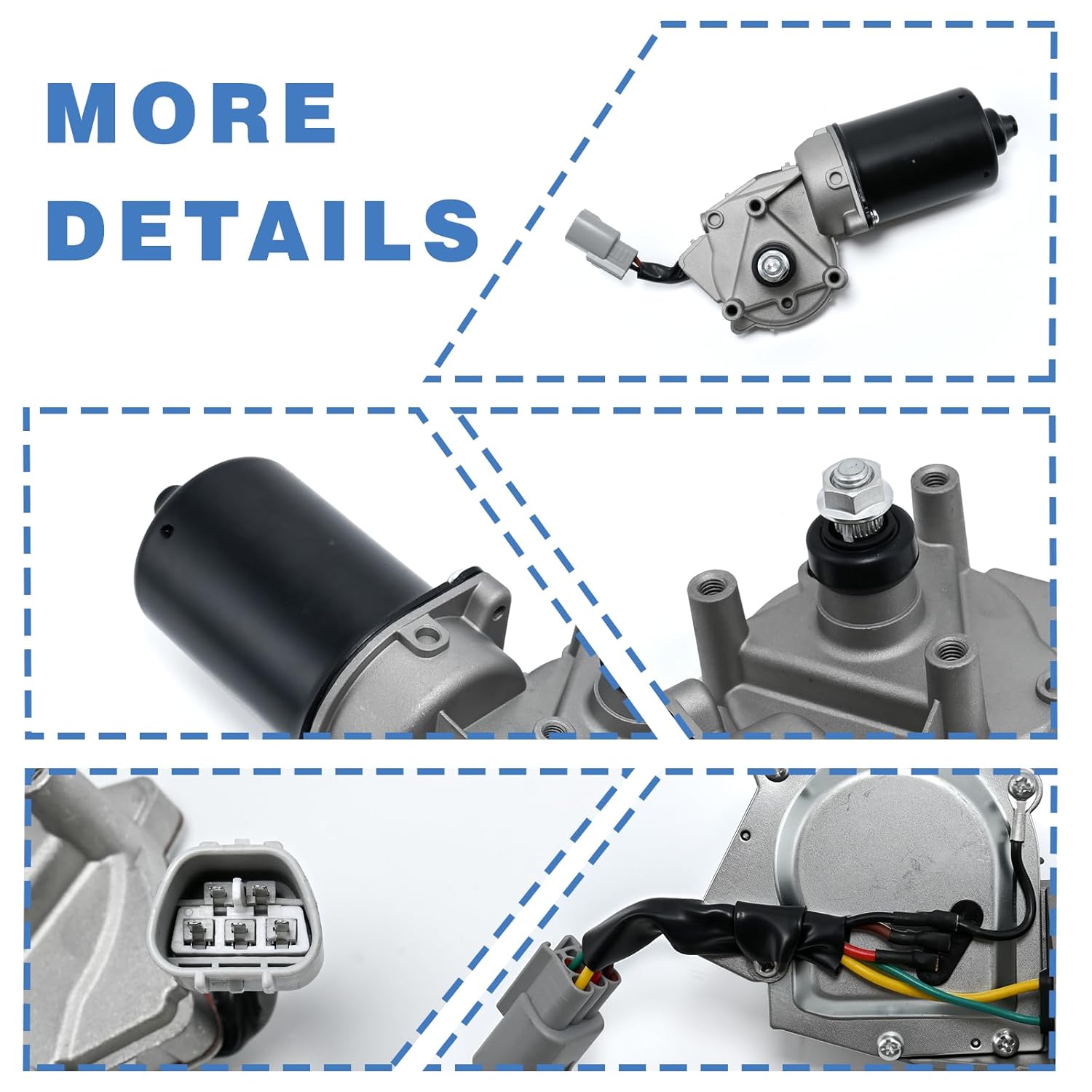 Windshield Wiper Motor Compatible with 2009-2013 Toyota Corolla Wiper Motor Highlander RAV4 Subaru Impreza Lexus ES350, 5 Pin OE# 8511002250 8511002270