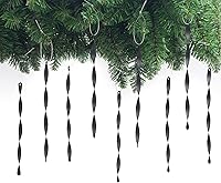 Vista 19 de AMS Adornos para árbol de Navidad, juego de 24 piezas de adornos de carámbanos retorcidos de aluminio para árbol de Navidad, fiesta de Año Nuevo