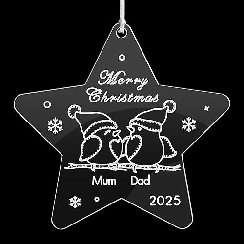 Miniatura 4 de Decoraciones de Navidad personalizadas, bolas de Navidad 2023, decoraciones de árbol de Navidad grabadas, adornos acrílicos, regalo de Papá Noel