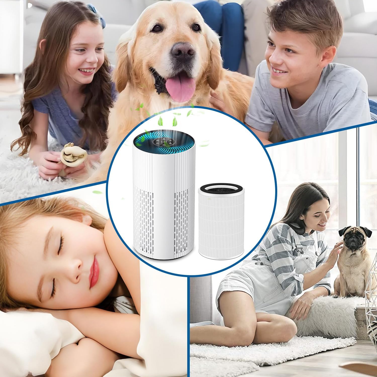 HAP604 Filters Replacement For Air Purifier, Compatible with ECOSELF HAP604 Air Purifiers,3-in-1 H13 Activated Carbon Filters,2PACK