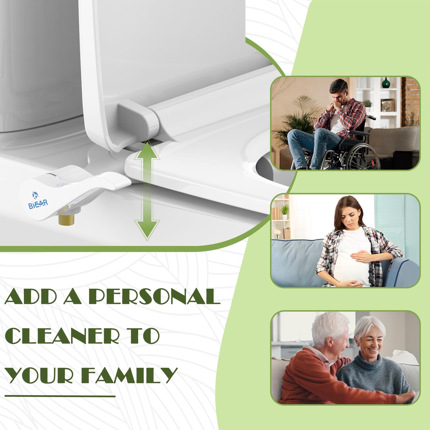 6mm Slim Bidet Bidet Attachment for Toilet Bidet Toilet Seat Sprayer Jet with Dual Nozzles Front Back Washing — view 4