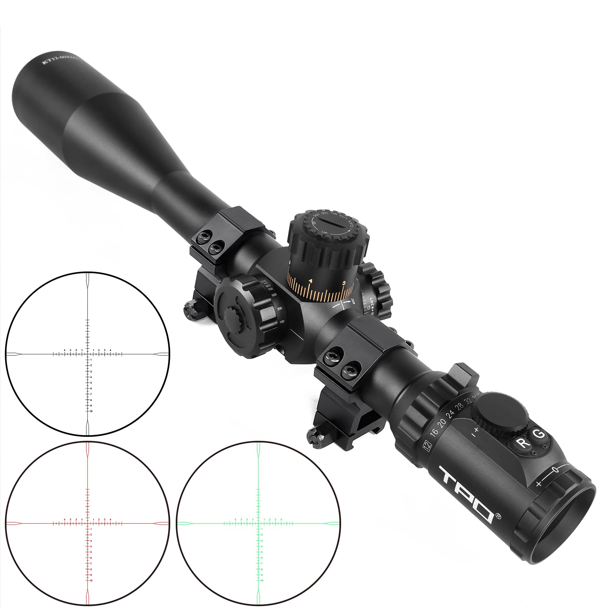 Amazon.com : KT12-60X60SAL Long Range Rifle Scope 35mm Tube Side