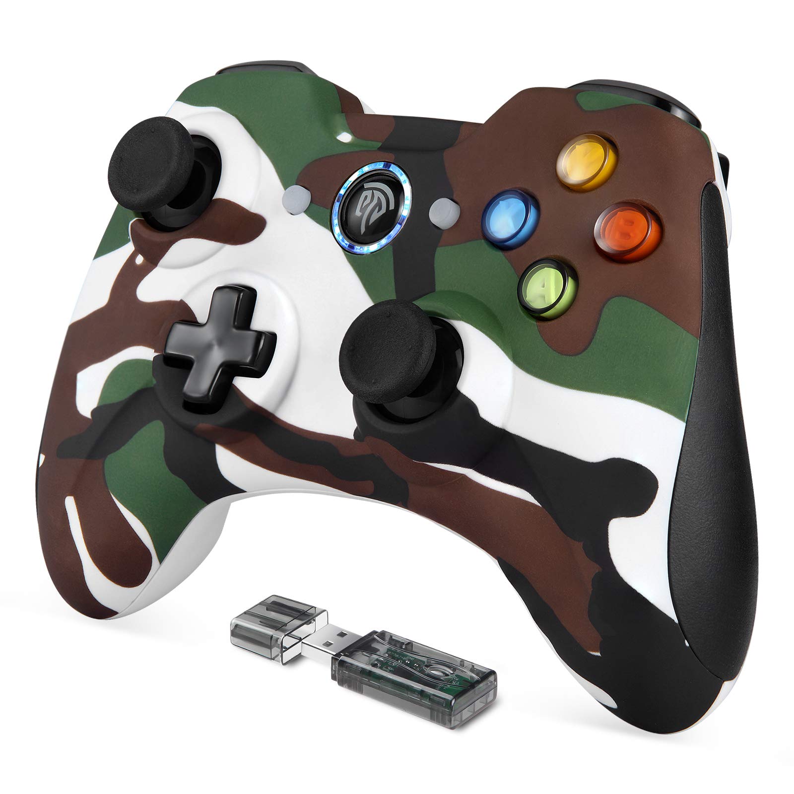 EasySMX 2.4G Wireless Game Controller Joystock for PC / PS3 , Remote Gamepads Joypad with Dual Shock Vibration / 6-Axis / Turbo / Motion Control Cool Camouflage