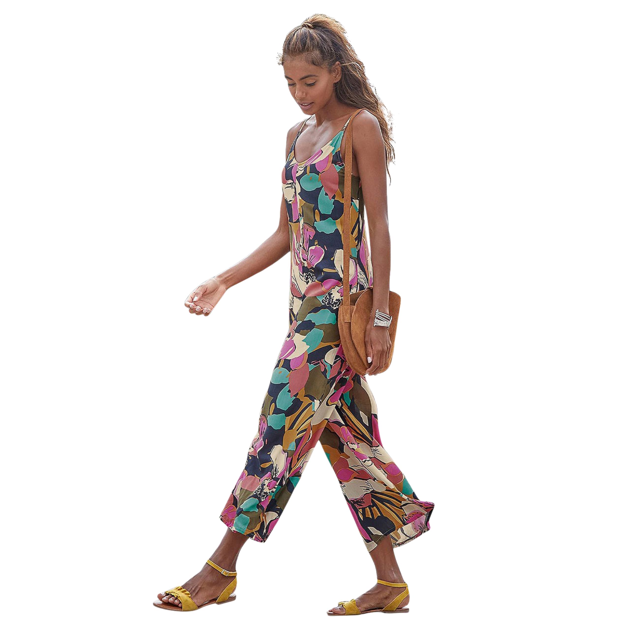 LASCANA Women's Tropical Culotte Jumpsuit