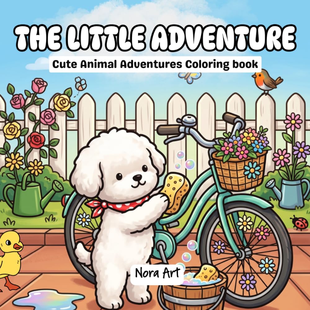 World Of The Little Adventure: Cute Animal Adventures Coloring book (Magical World Of Cozy Animal Adventures)