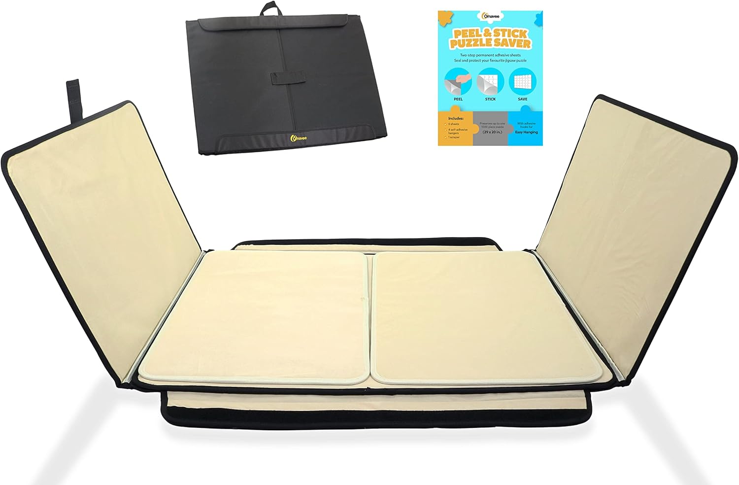 OMAVEE Stow Away Jigsaw Puzzle Caddy Premium Storage Puzzle Case