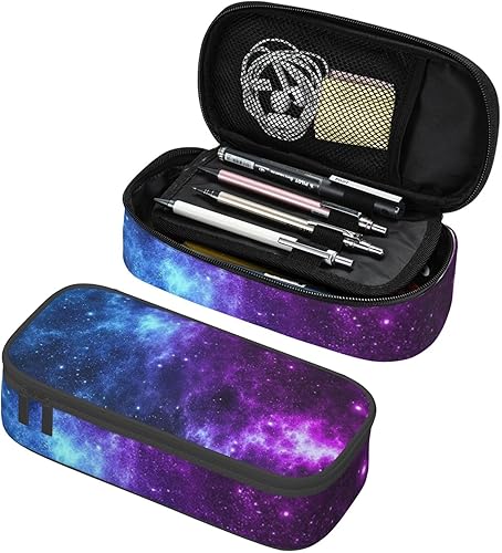 Miniatura 13 de Estuche organizador de lápices de alienígena verde divertido, bolsa de lápices de gran capacidad, papelería con cremallera, suministros escolares,