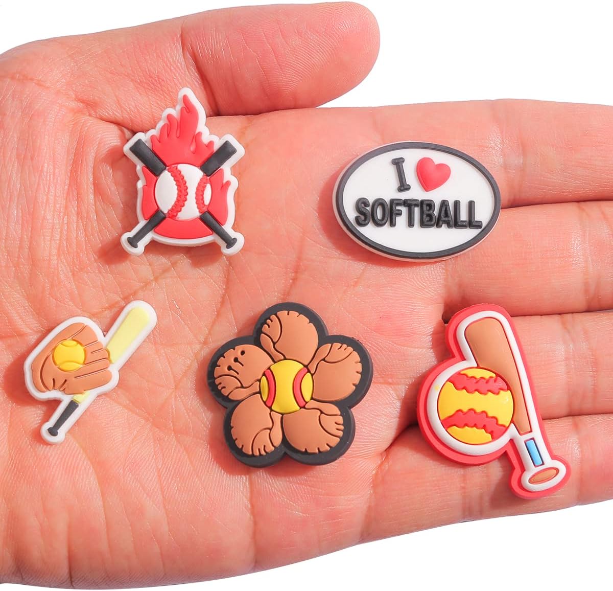 Sports Shoe Charms for Clog,Baseball Softball Soccer Football Basketball Shoe Decorations for Bracelet