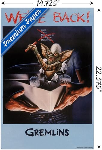 Miniatura 9 de Trends International Gremlins - We're Back One Sheet Wall Poster, 14.72" x 22.37", Silver Framed Version