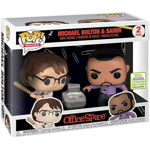 Funko Pop! Movies: Office Space 2-Pack Michael Bolton &Amp; Samir Limited Edition Exclusive 2019 Spring Convention