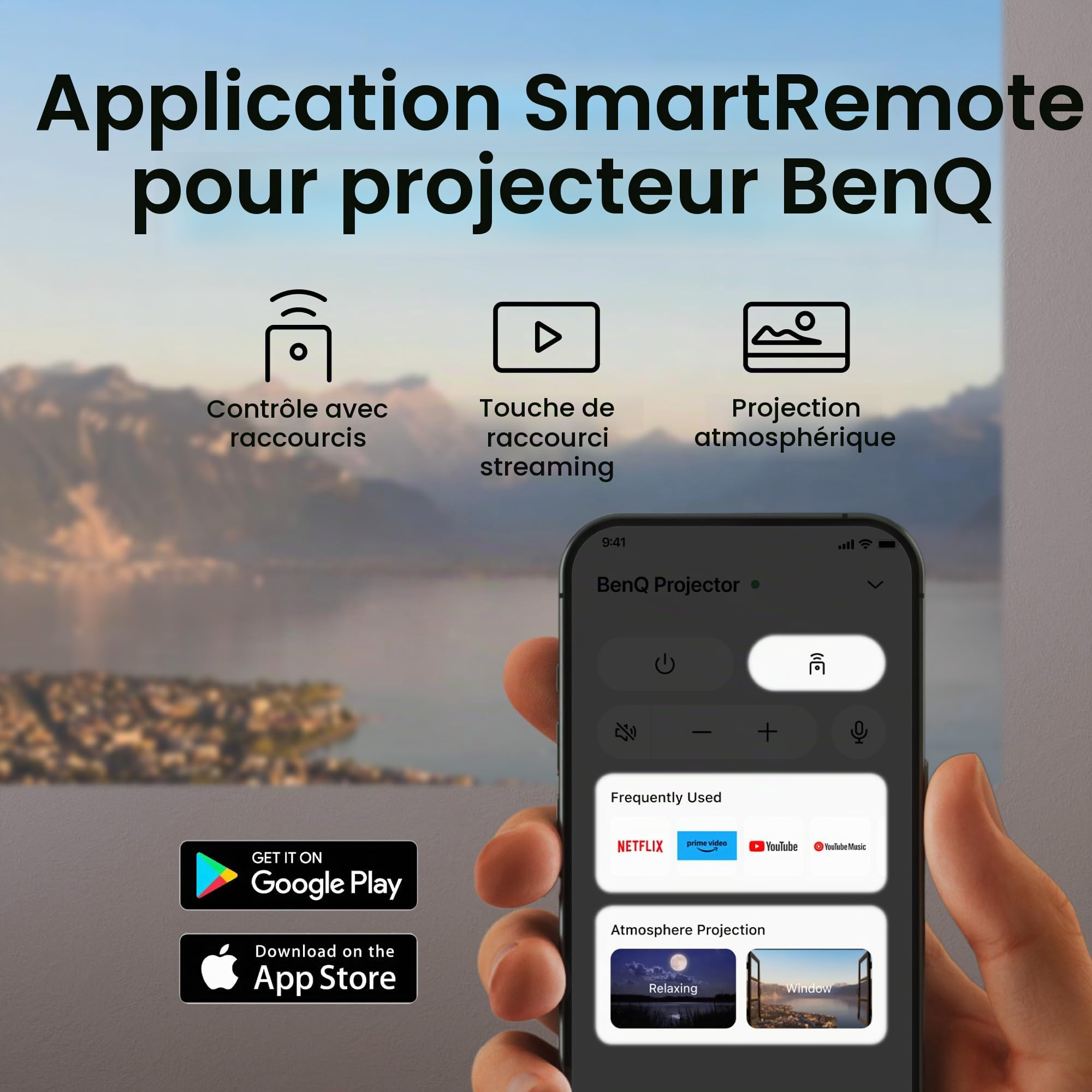 BenQ TK705STi Vidéoprojecteur 4K HDR Courte focale, 3000 lumens, Google TV