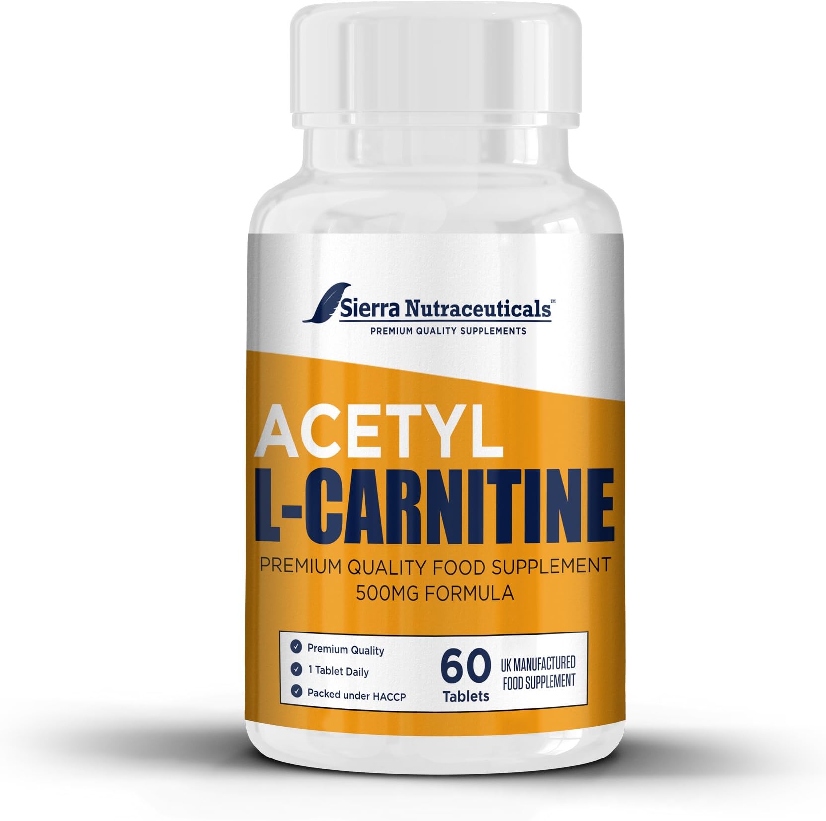 Pure Acetyl L-Carnitine ALC (ALCAR) 500mg- Supplement Pills. Promotes Energy Production, Supporting Brain Health & Cognitive Function. Supports Cardiovascular Health & Antioxidant Protection.