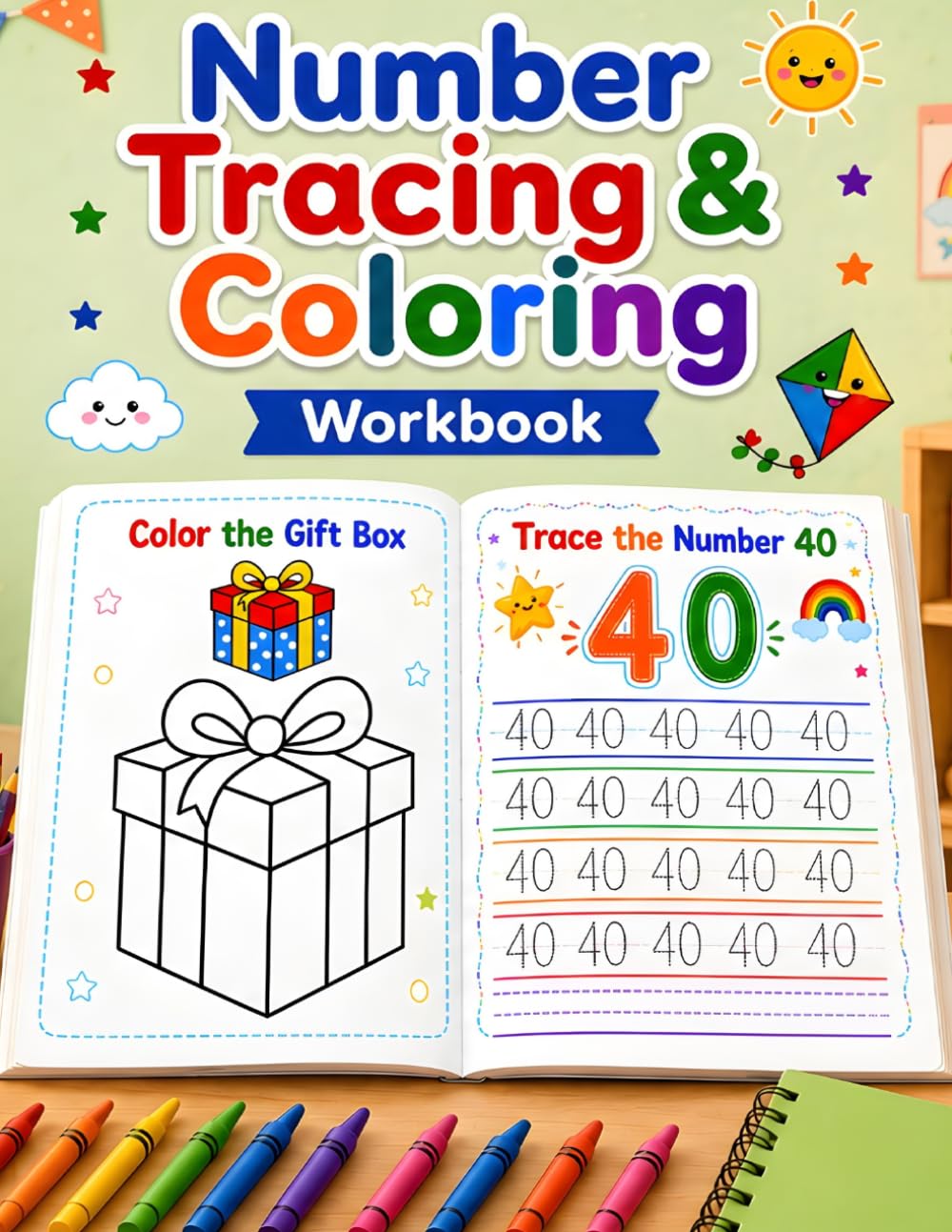 Number Tracing & Coloring Workbook | Learn Numbers 1–50 for Toddlers Ages 2–5: Color • Trace • Learn • Have Fun!