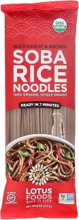 Lotus Foods Organic Brown Rice Soba Noodles - Gluten-Free, Vegan, Heirloom Rice Pasta for Quick Meals
