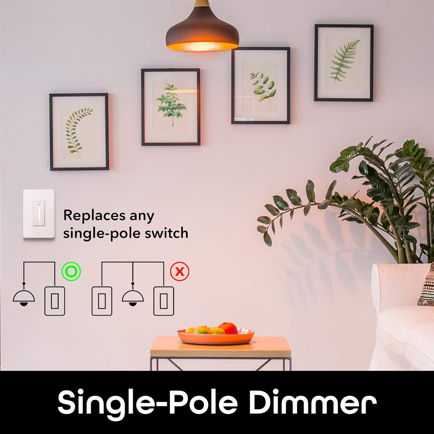 Geeni Smart Wi-Fi Light Switch: No Hub Required, Works with Alexa and Google Assistant