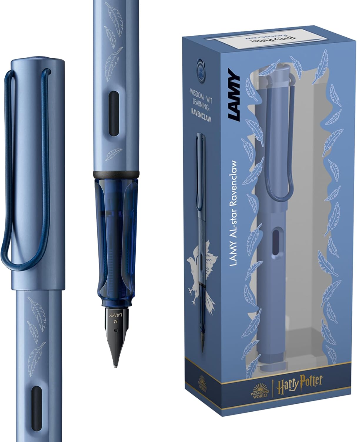 LAMY AL-star Harry Potter Ravenclaw  Special Edition Fountain Pen with engraving of the house - steel nib in size EF - lightweight aluminum body - including LAMY T 10 blue cartridge - Right-Handed