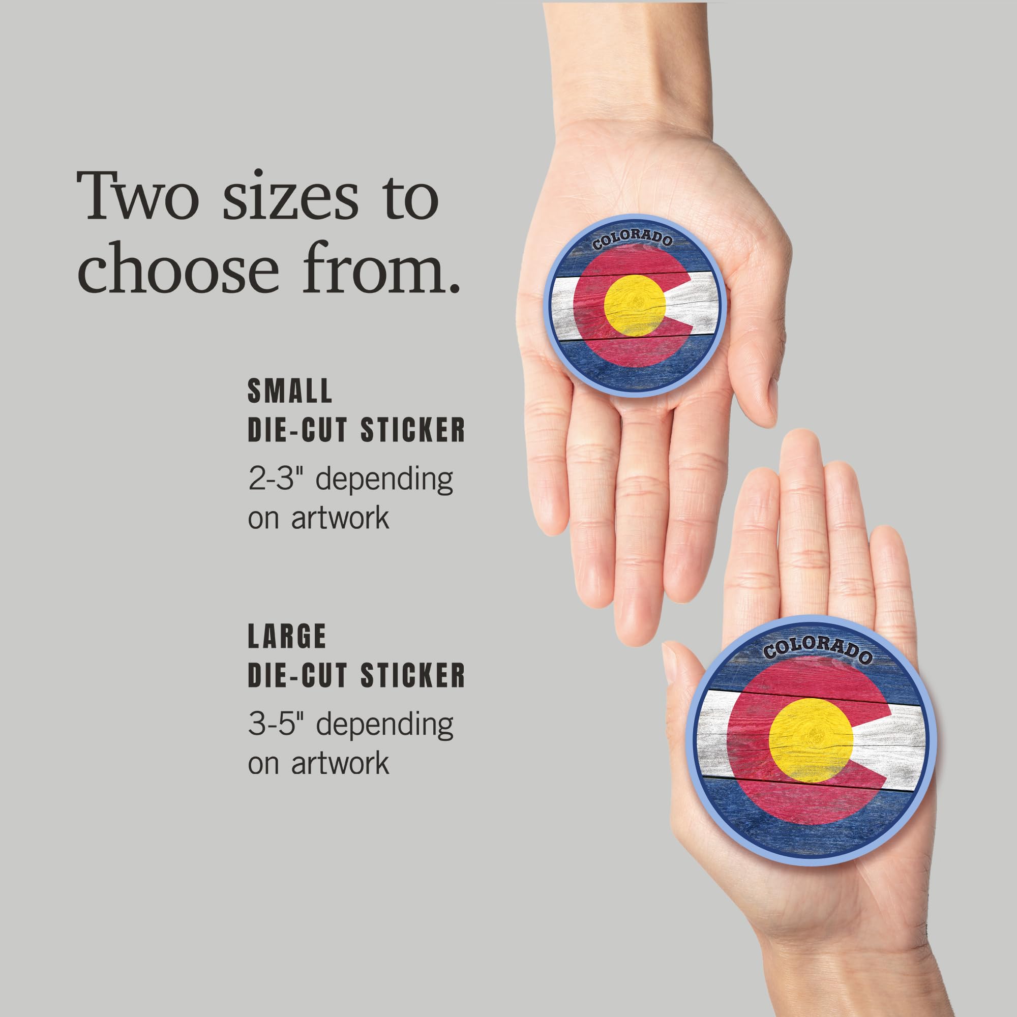 Wyoming Flag Colorado State Flag, Rustic Painting, Contour, Outdoor Vinyl Stickers – Lantern Press Cool Vinyl Stickers 8 thumbnail image