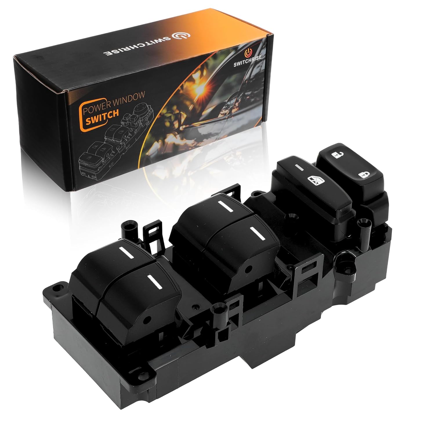 Power Window Switch No.93550TEAH21 for Honda CR-V Civic Breeze Front Left Driver Side Window Control Switch Black