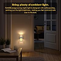 Vista 2 de Paquete de 2 luces LED de noche, regulable, sensor de atardecer a amanecer, brillo ajustable de 0-100 lúmenes, 3000 K, montaje en pared