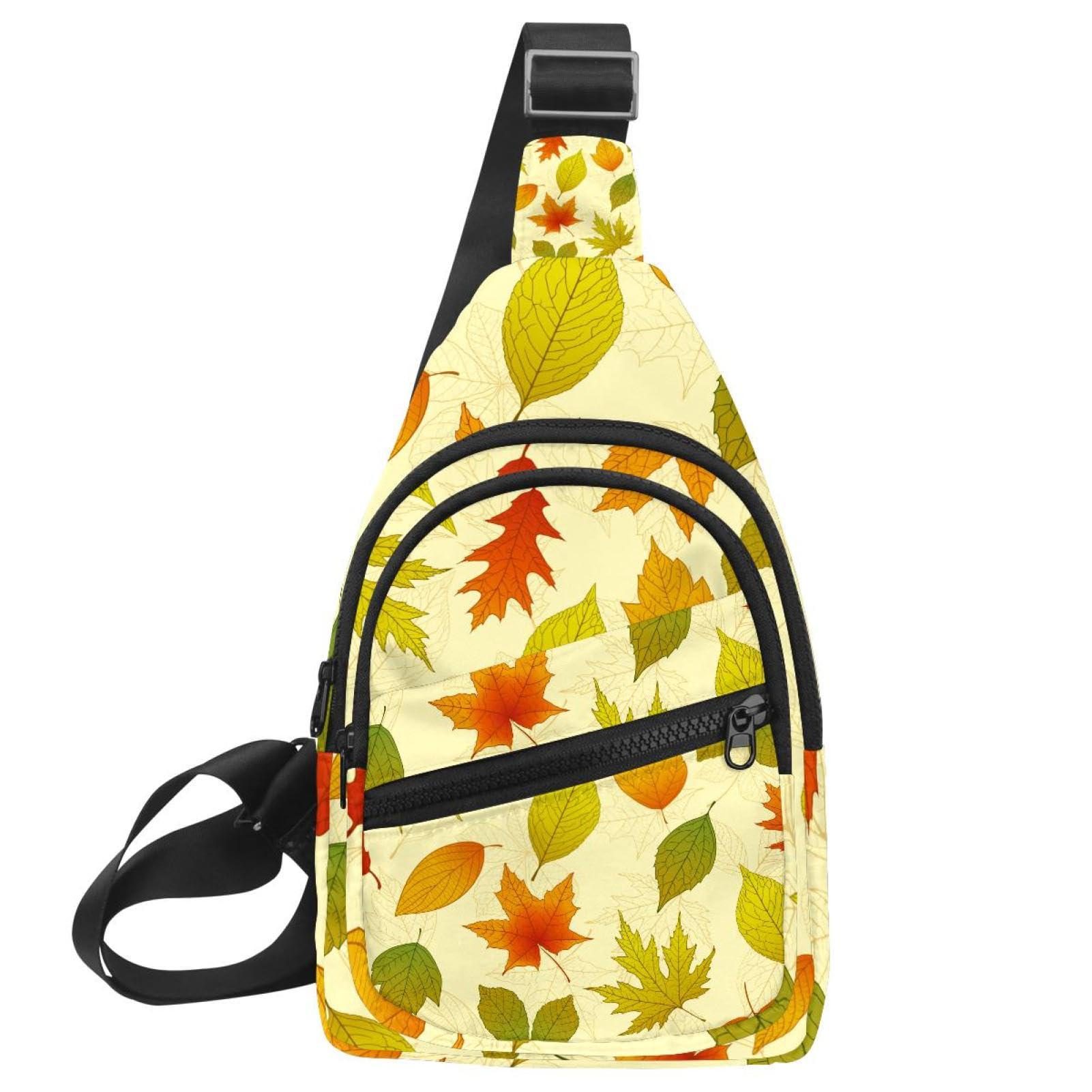 Sac banane avec fermeture éclair compact 30x18cm motif végétal durable