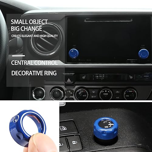 Miniatura 7 de Lcojicep Cubierta circular de botón de volumen para consola central de automóvil compatible con Tacoma 2015-2022, accesorios de decoración de