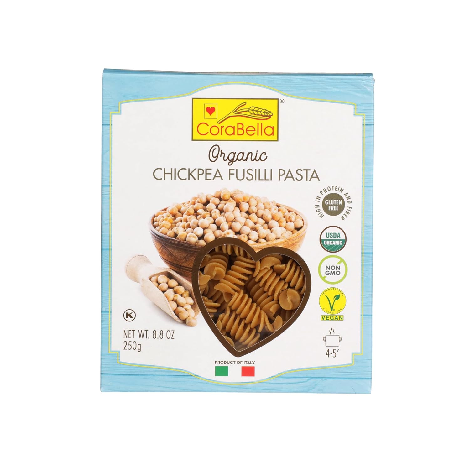 Corabella Gluten Free Chickpea Fusilli Pasta Organic