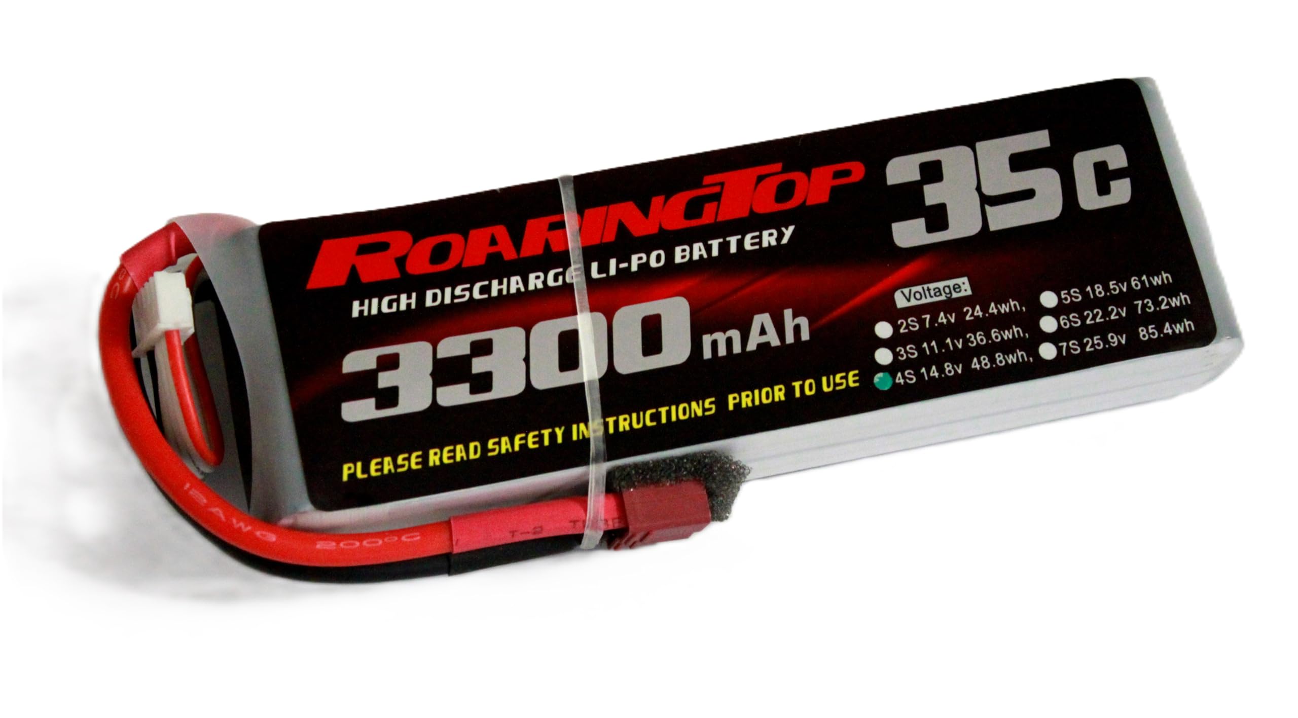 LiPo Battery Pack 35C 3300mAh 4S 14.8V with T-Plug for RC Car Boat Truck Heli Airplane