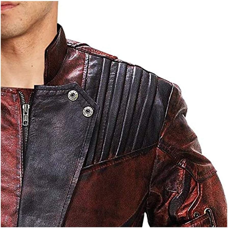 Men's Peter Guard Galaxy Star King Adult Costume Halloween Distressed Maroon Quill Cosplay