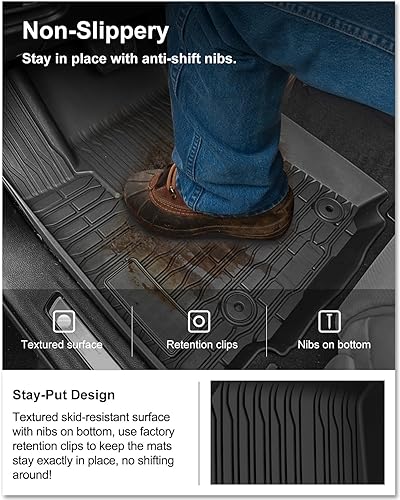 Miniatura 6 de KIWI MASTER Alfombrillas para Jeep Grand Cherokee 2022-2026, 4xe, ajuste personalizado para todo tipo de clima, revestimientos de suelo de TPE