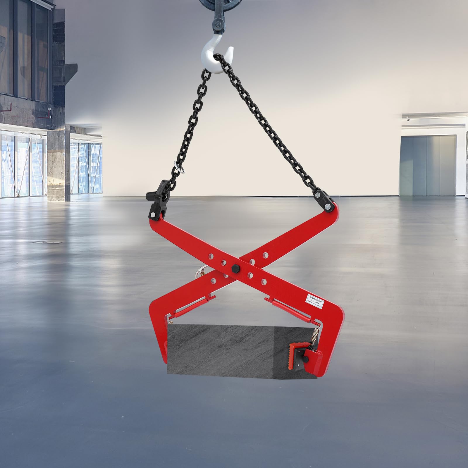 Morsetto di sollevamento professionale per pietre pesanti fino a 500 kg – Pinza regolabile in pietra 33 – 70 cm per gru ed escavatori – Pesante per pietra naturale, granito e lavori di costruzione
