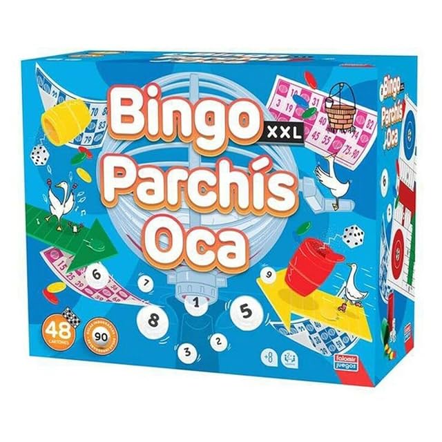 Falomir- Bingo XXL Premium + Parchis + Oca, Multicolor (31063), 8+ años