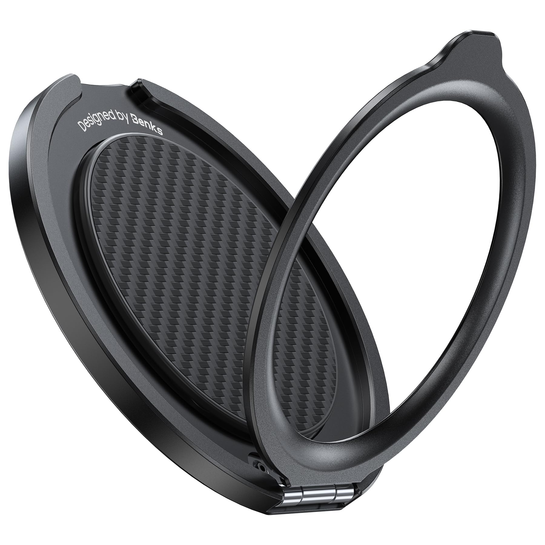 BENKS ArmorPop Magnetisch Handy Ring Halterung aus Kevlar Aramidfaser für MagSafe, 360° Drehung Metallring Handy Griff Halter Fingerhalter für iPhone 17/16/15/14/13/12 Serie