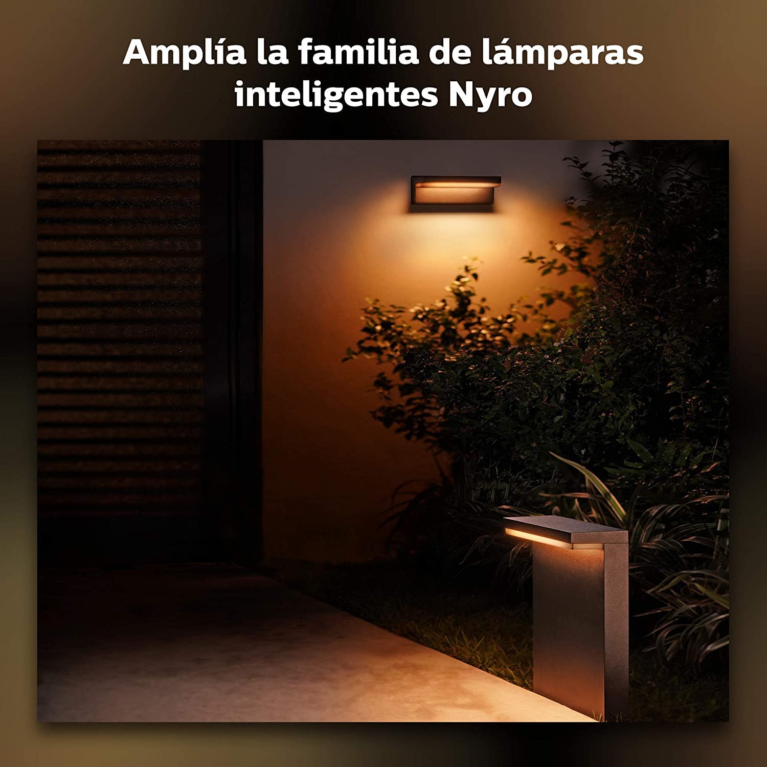 Philips Hue Nyro Aplique Inteligente Exterior LED (IP44), 13.5 W, Luz Blanca y de Colores, Compatible con Alexa y Google Home