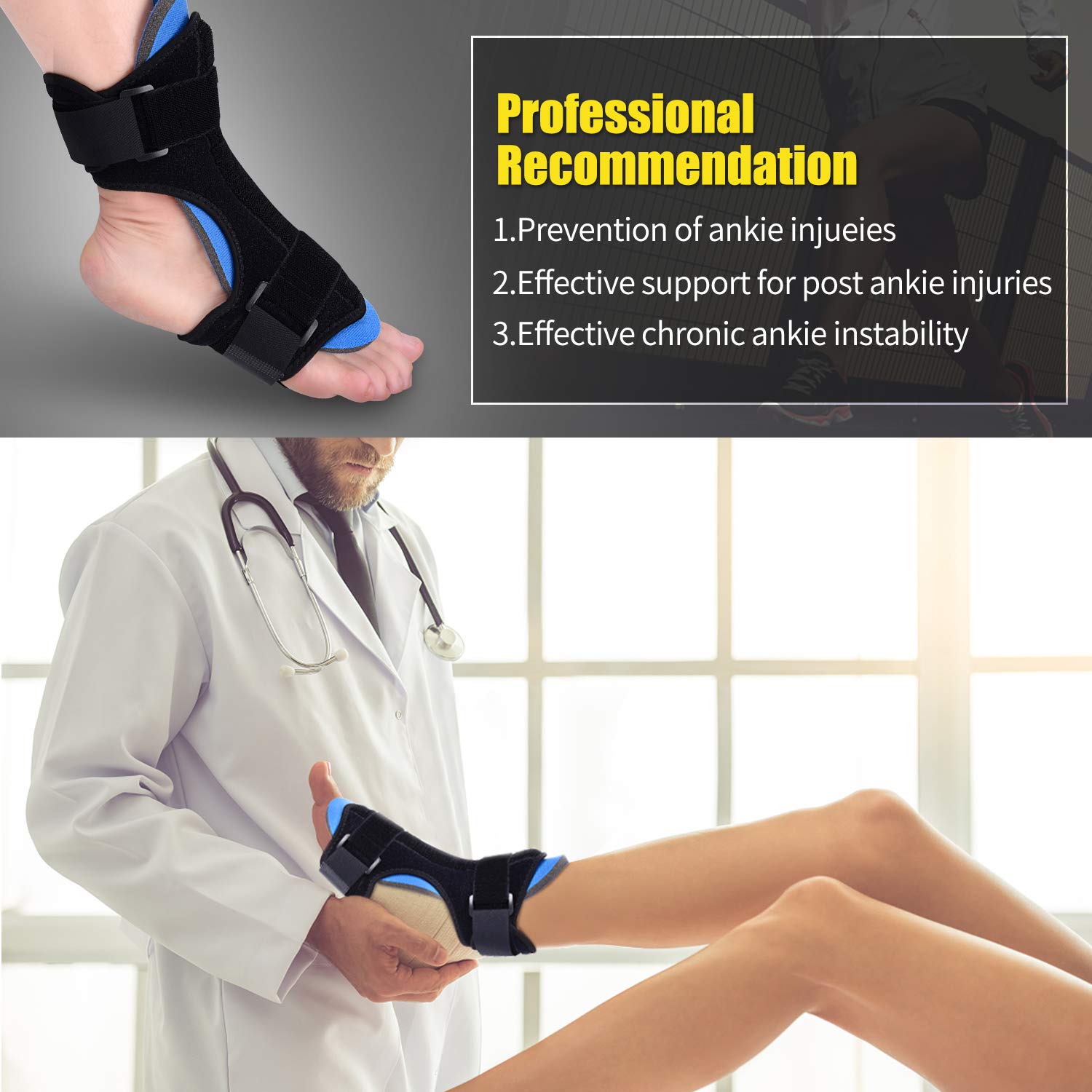 Buy Anpole Plantar Fasciitis Night Splint, Foot Drop Orthotic Brace