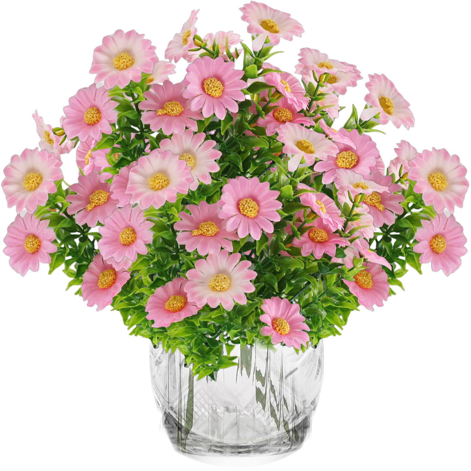 astylishome Fake Flowers for Decoration 60 Bundles Artificial Daisy Flower Faux Wildflowers Plastic False Flowers Bouquet for Farmhouse Garden Indoor Outdoor Table Centerpieces 0606