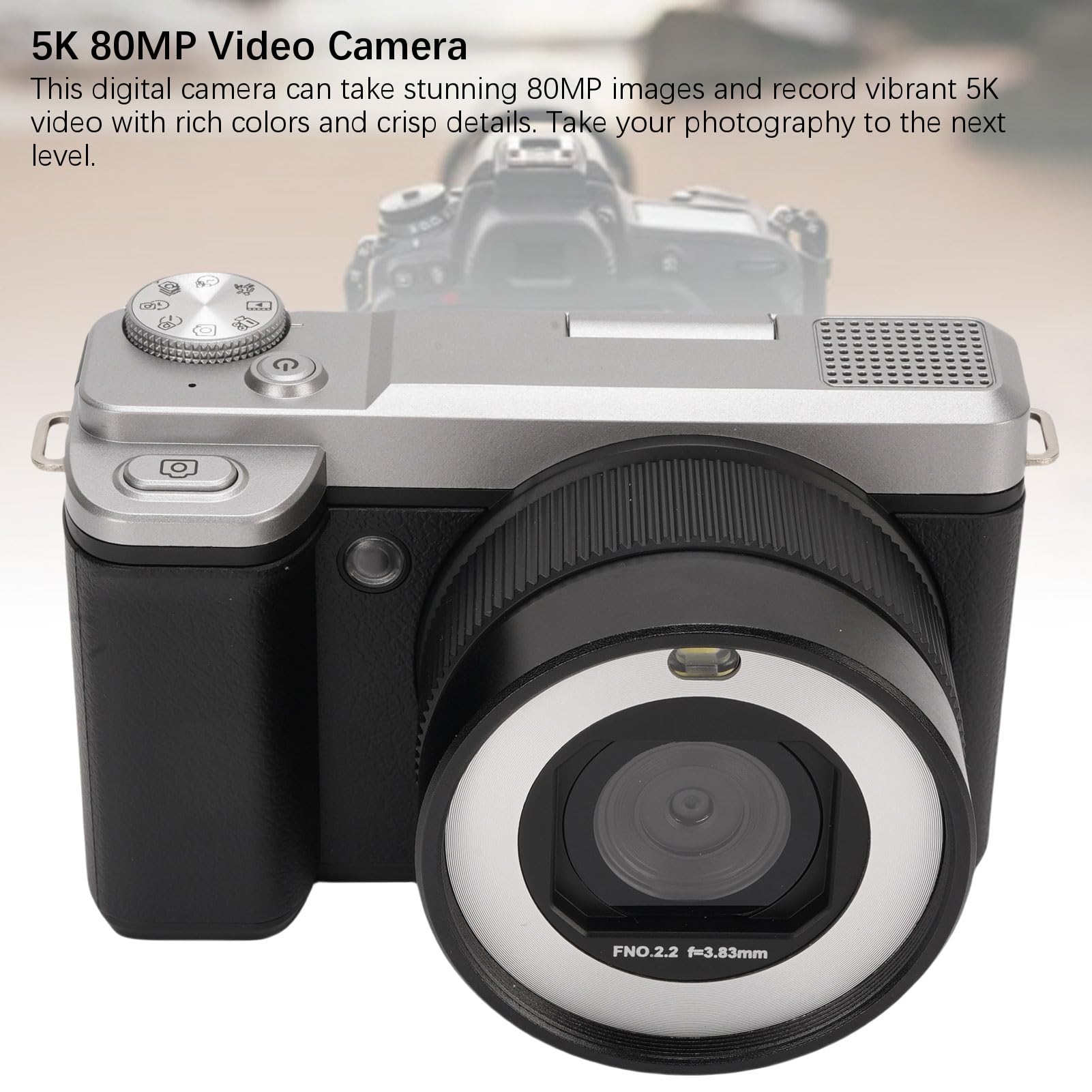 XUMIUZIY Cámara Digital 5K para Fotografía, Cámara Vlog con Enfoque Automático WiFi y Zoom Dual de 18X con Pantalla Abatible de 3"