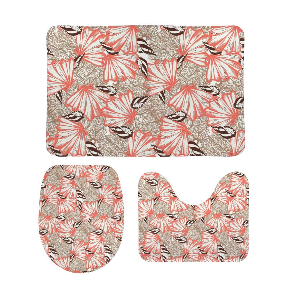 Tapis de bain pour porche salle de bain cuisine rouge corail