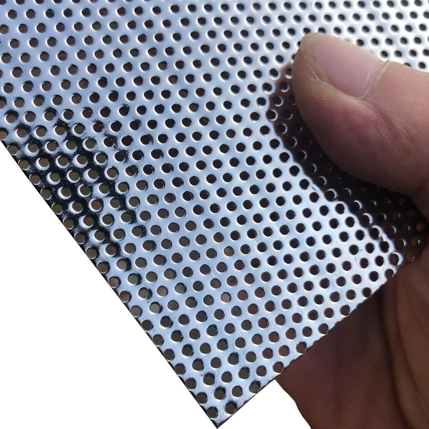 Perforated Metal Sheets-Expanded & Perforated Sheets-Perforated Stainless Steel Sheet-20GA 0.06" Hole ๏ผAbout 1.5mm๏ผ 23.6" X11.8"-Metal Mesh Sheet for Ventilation and Fume Filtration