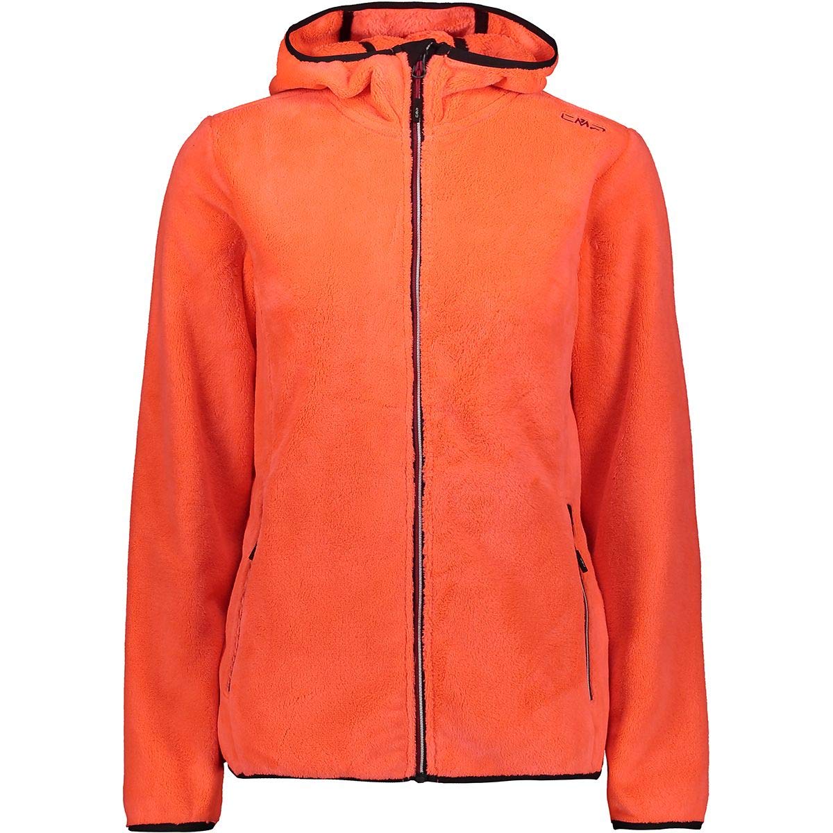 CMP - Woman Jacket Fix Hood, Red Fluo, XL