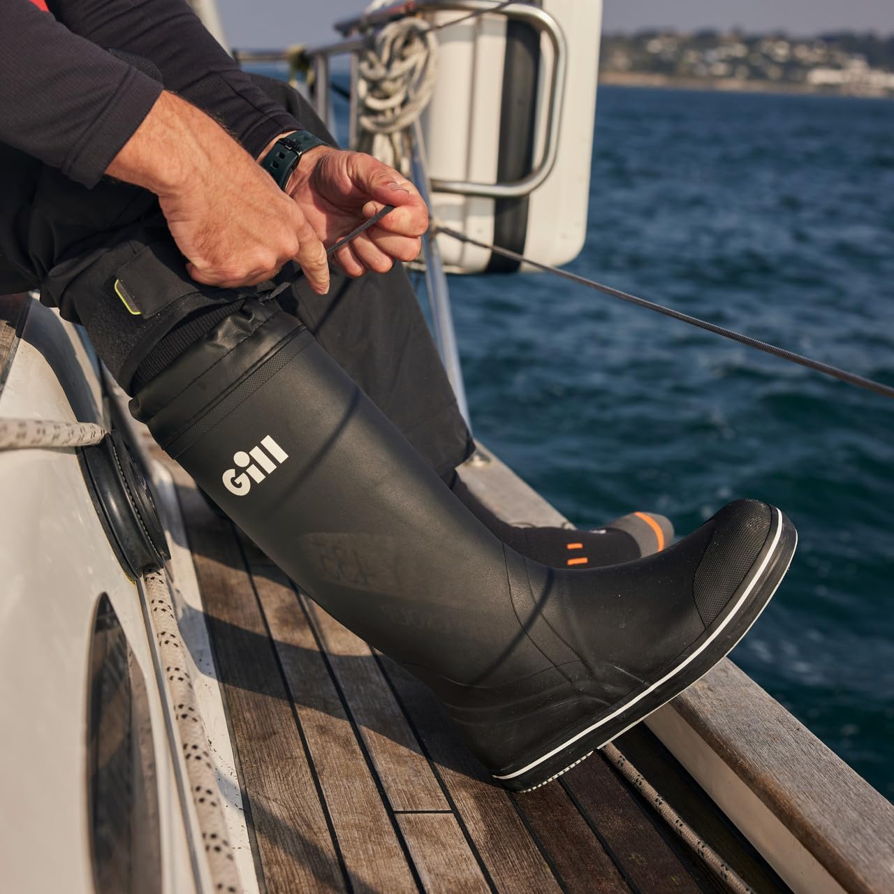 Gill Tall Yachting Boot - Non-Slip 100% Rubber - Cruising Sailing Yachting