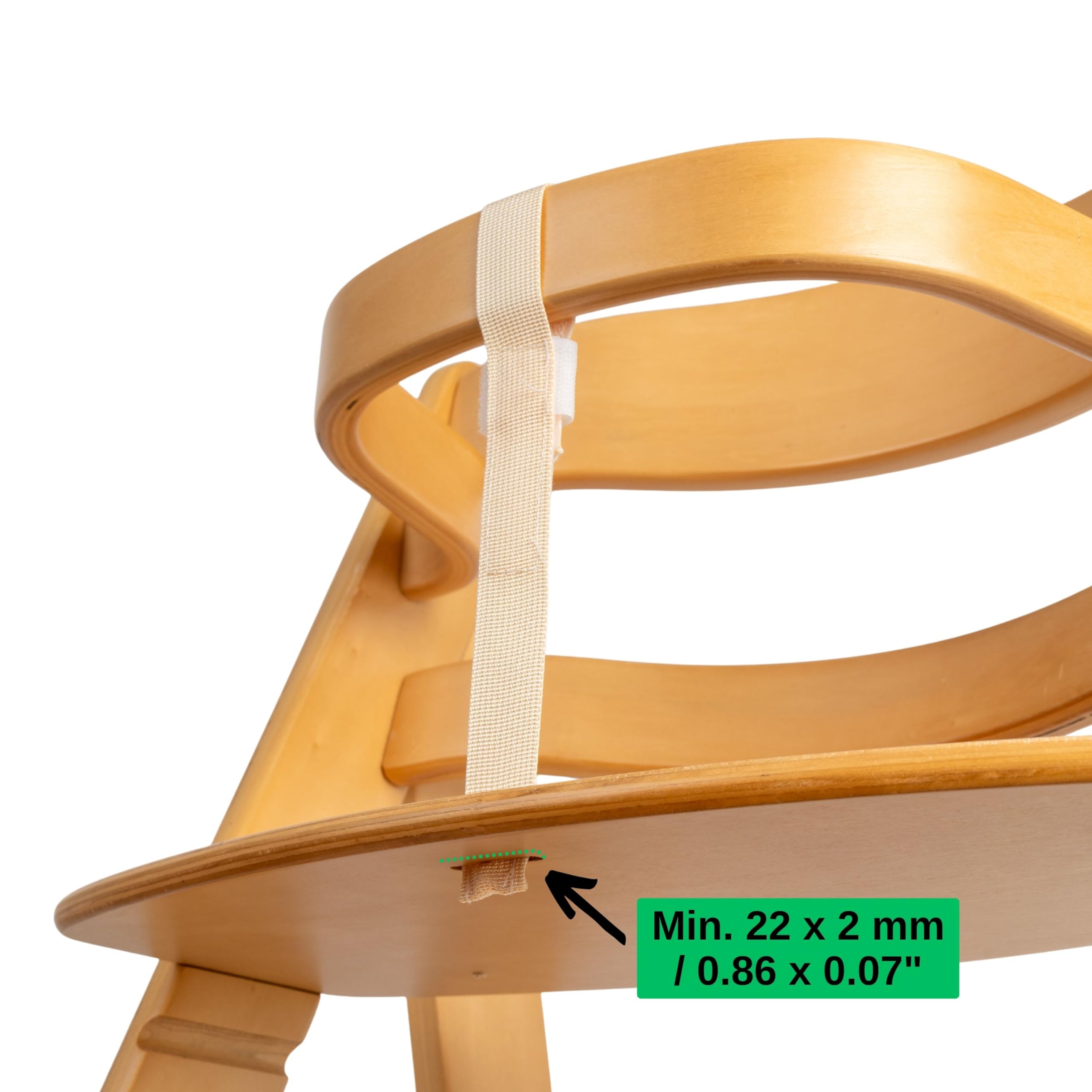 Set cintura inguinale con protezione cintura per seggiolone, confezione da 3, in beige, due cinture compatibili con Hauck Alpha Beta, Stokke Tripp Trapp, roba, Kinderkraft, ecc.