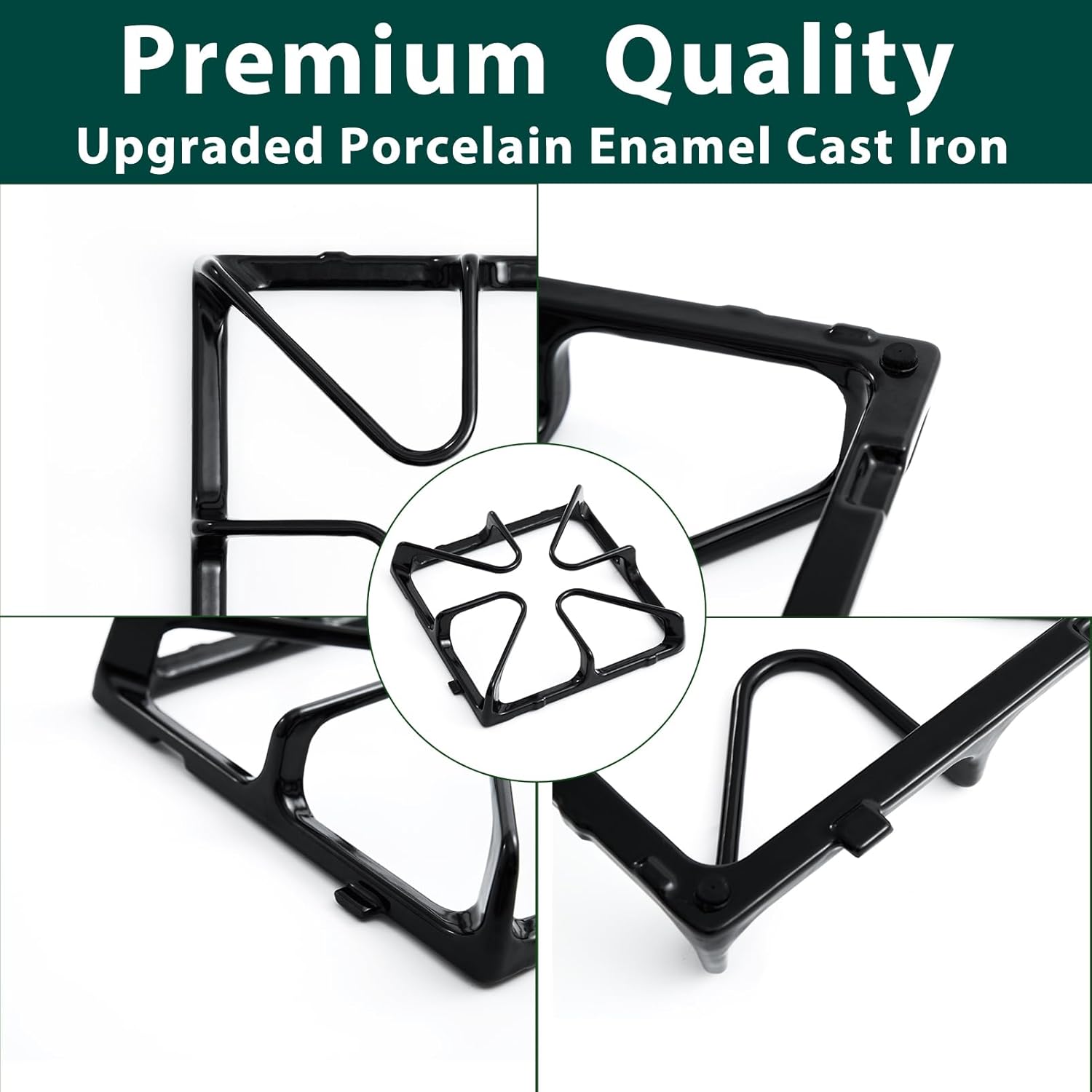 WB31K10034 Burner Grates XL44 Stove Replacement Parts for GE Stove Grates Cooktop Parts GE Gas Range Grates Stove Top Burner Grates JGBP29MEM1BS GE Oven Grates Cooktop Grates Stove Rack Set 4 Pcs