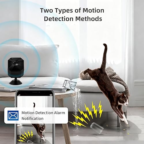 Miniatura 5 de Mini cámara espía WiFi mejorada 2025, cámara oculta, pequeña cámara inalámbrica para niñera real 1080P con visión nocturna para seguridad interior,