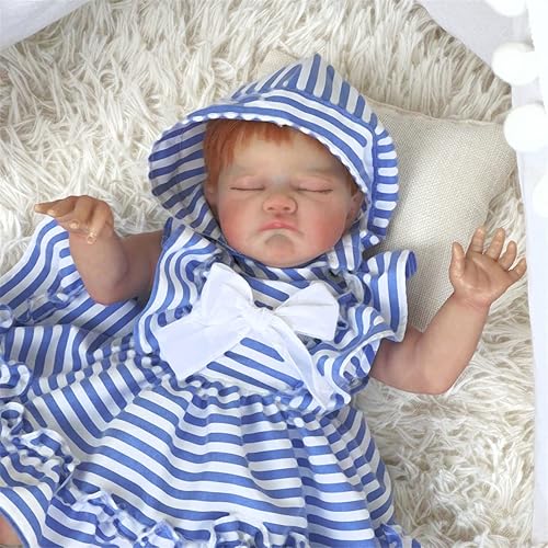 Miniatura 2 de Anano Reborn Baby Dolls Girl August 19 Inch Real Life Reborn Toddler Dolls with Red Hair Realistic Reborn Babies That Look Real Newborns for 3 Years