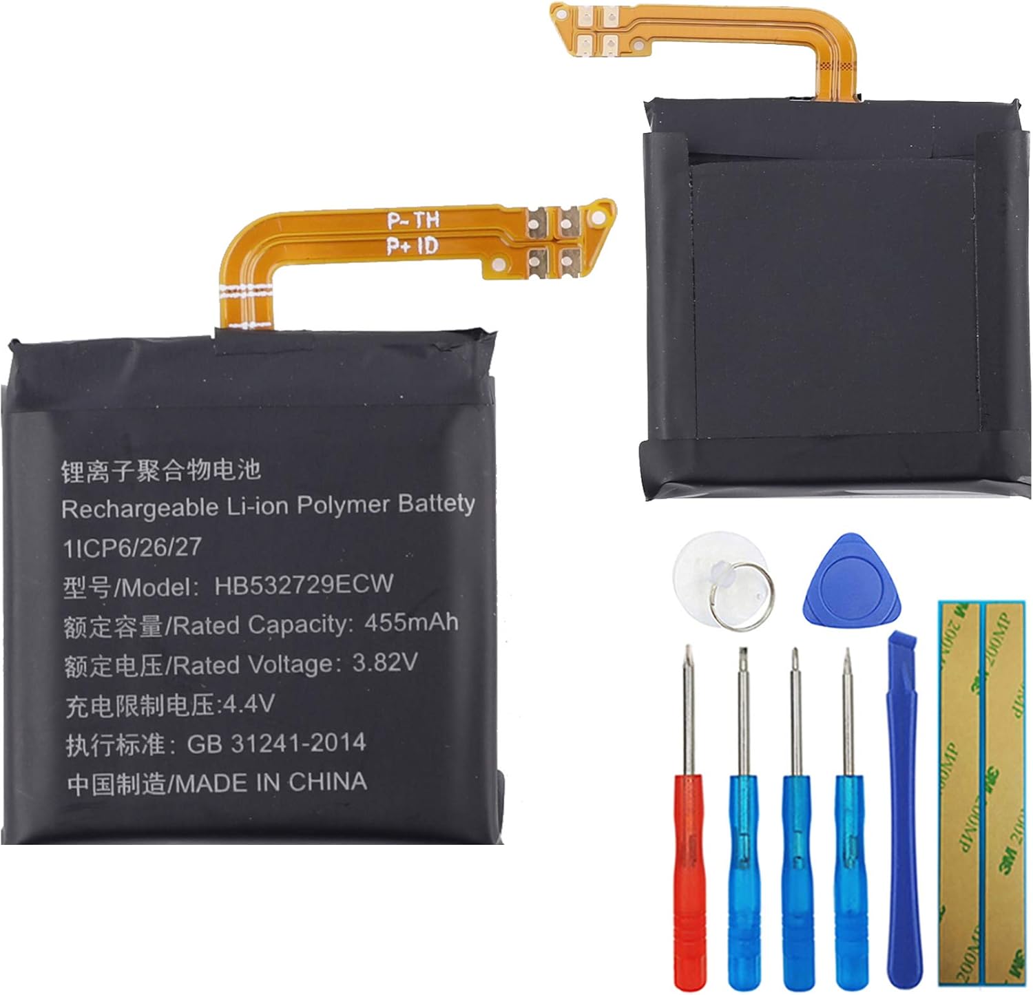 Replacement Battery HB532729ECW Compatible with Huawei Watch GT2 46mm/GT2 PRO/GT3 46MM with Tools