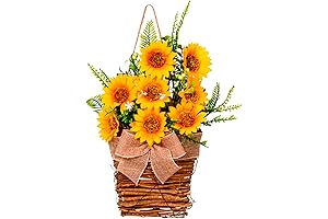 Pink Berry Wildflower Door Hanger Basket Wreath