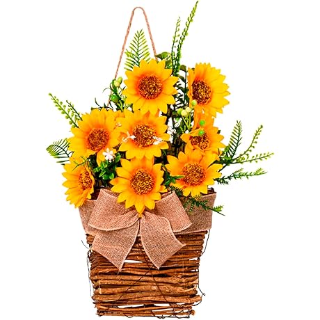 Pink Berry Wildflower Door Hanger Basket Wreath