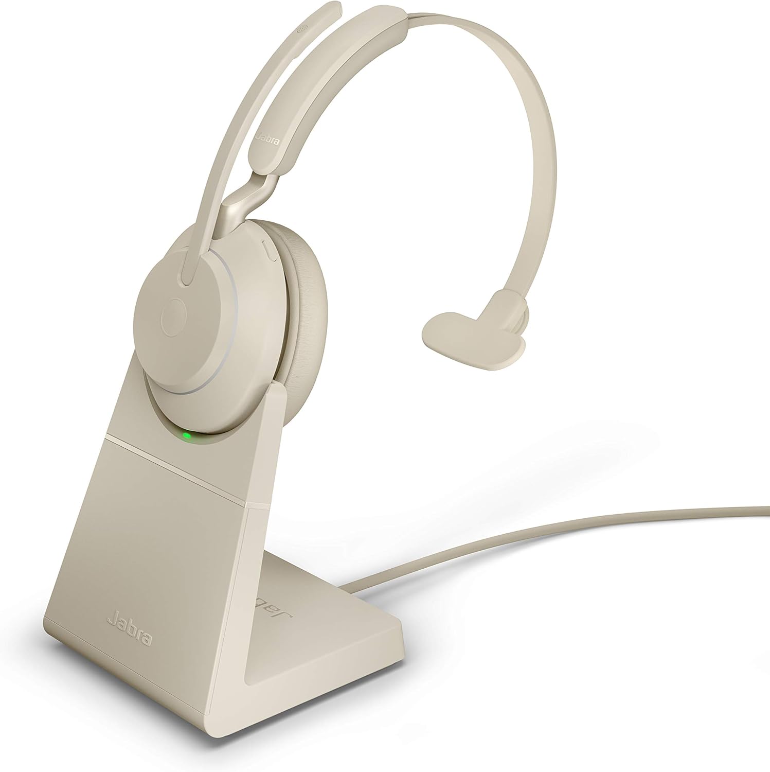 Jabra Evolve2 65 Wireless Headset USB-C Mono MS w/Stand, Bluetooth Dongle, Compatible with Zoom, Webex, Skype, Smartphones, Tablets, PC/MAC, 26599-899-888, Global Teck Gold Support Plan Included