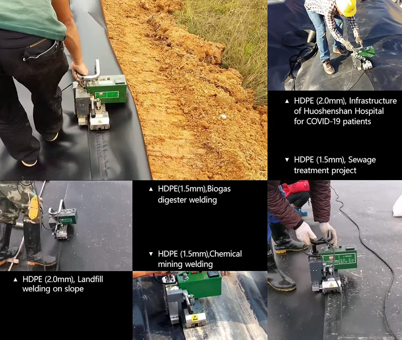 Zgrzewarka geomembranowa - automatyczna spawarka klinowa na gorąco do uszczelniania grubych membran z cyfrowym systemem sterowania